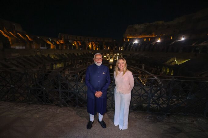 Indian Prime Minister Narendra Modi and Italian Prime Minister Giorgia Meloni meet in Rome on Wednesday as the two countries formally elevated their relationship to a Special Strategic Partnership. Photo: X/@narendramodi