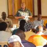 Officials from the Mpumalanga Tourism and Parks Agency and Kruger National Park meet with affected farmers and community members at the Sphelanyane Community Hall in the City of Mbombela on Friday, 1 May 2026, to address lion incursions into surrounding communities. Photo: Mpumalanga Tourism and Parks Agency