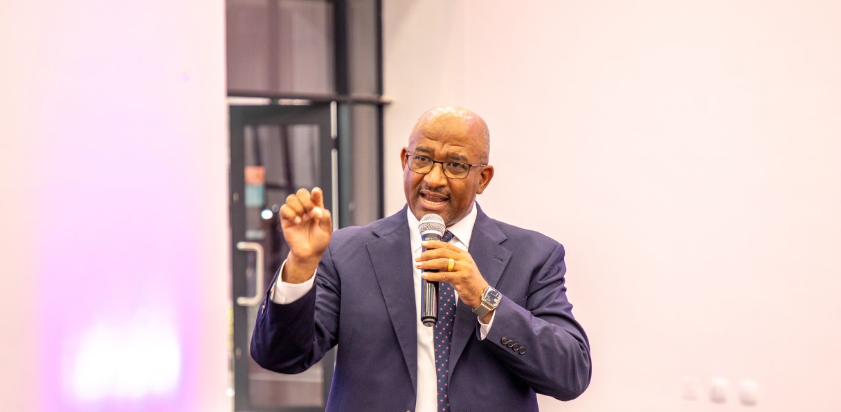 Central Bank of Eswatini Governor Dr. Phil Mnisi delivers the Annual Monetary Policy Statement in Mbabane on May 7, 2026. Photo: Central Bank of Eswatini