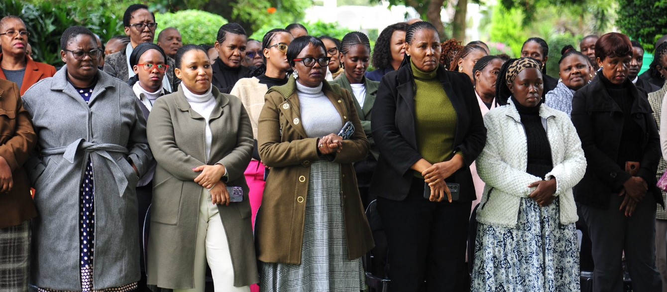 Staff members from Botswana's Ministry of Environment and Tourism's Department of Corporate Services pictured after donating school uniforms and stationery to vulnerable children ahead of the 2026 academic year.