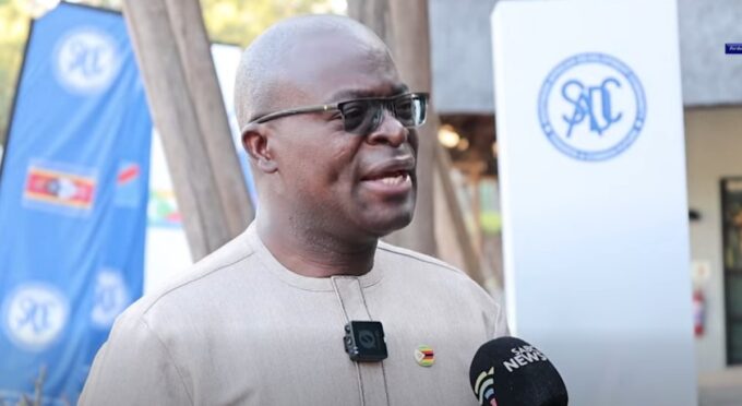 Prof. Amon Murwira speaking at the SADC Retreat of Ministers of Foreign Affairs in Kruger National Park, South Africa,