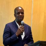 Director of Community Based Natural Resources Management (CBNRM) in Botswana's Ministry of Environment and Tourism, Mr. Kealeboga Kemoreile, addresses stakeholders during a consultative meeting on the CBNRM Act of 2025 held in Maun.
