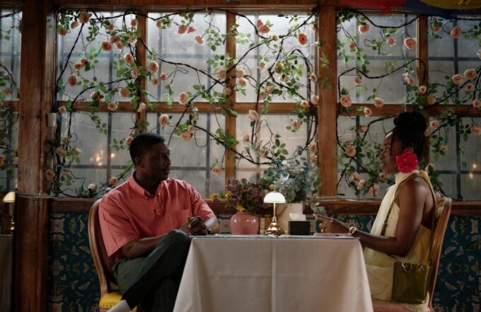 Uzoamaka Power and Andrew Yaw Bunting share a moment as Soluchi and Eli in "Call of My Life," a romantic comedy that critics have praised for its convincing on-screen chemistry and emotionally grounded performances. (Picture: Bluhouse Studios)