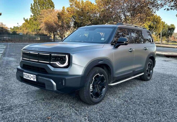 There is a fair bit of Ford Bronco styling present at the front of the BAIC B30e. Picture: Jaco van der Merwe
