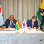 Ghana's Foreign Minister Samuel Okudzeto Ablakwa signs a visa waiver agreement with the Republic of Korea in Seoul, the first such deal between the two countries in nearly five decades. | Photo: Ghana Embassy Seoul