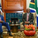 Africa at the Union Buildings in Tshwane." 03:40 President Cyril Ramaphosa meets one-on-one with Kenyan President William Ruto ahead of official bilateral talks at the Union Buildings in Tshwane during the State Visit to South Africa. | Photo: X/@CyrilRamaphosa