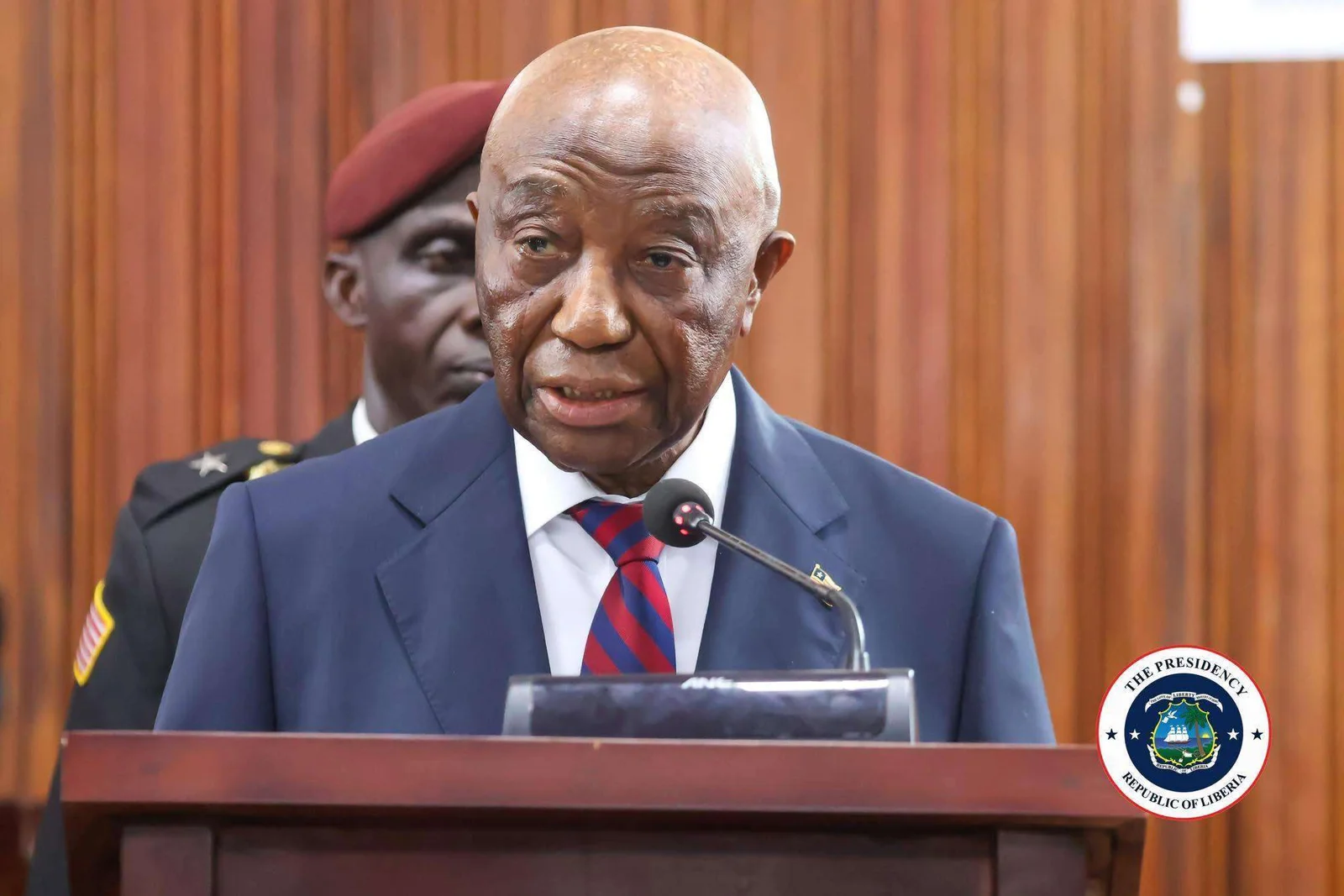 Liberian President Joseph Nyuma Boakai