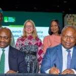 Representatives from the Nigeria Sovereign Investment Authority (NSIA), Africa50 and their development partners sign the agreement for the $300 million Nigeria Distributed Renewable Energy Fund