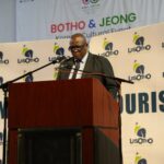 Lesotho’s Minister of Tourism, Sports, Arts and Culture, Honourable Mputi Stephen Mputi, speaks during the opening of the country’s first Annual Tourism Pitso at the Manthabiseng Convention Centre in Maseru on September 16, 2026