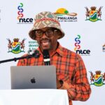 SATSA Chairperson Oupa Pilane addresses young learners during the Tourism Careers Expo at Schoemansdal Community Hall in Mpumalanga, encouraging them to explore careers, entrepreneurship and innovation in the tourism sector. Photo: Oupa Pilane/X