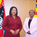 Eswatini Minister of Foreign Affairs and International Cooperation Senator Pholile Shakantu (left) with Mozambique State Secretary of Foreign Affairs and Communities Abroad Dr. Maria de Fátima Manso during their meeting. | Photo: Eswatini Government