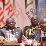 President Cyril Ramaphosa participates in a closed session of the 18th BRICS Leaders’ Summit on inclusive global governance and strengthening multilateralism at Bharat Mandapam in New Delhi, India. Photo: Presidency South Africa