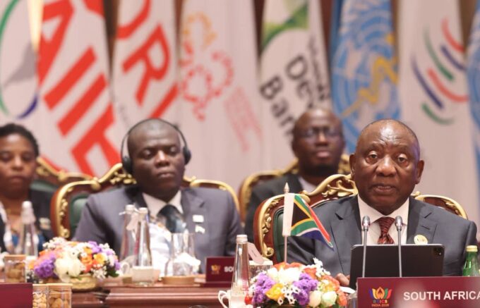 President Cyril Ramaphosa participates in a closed session of the 18th BRICS Leaders’ Summit on inclusive global governance and strengthening multilateralism at Bharat Mandapam in New Delhi, India. Photo: Presidency South Africa