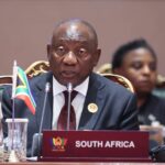 President Cyril Ramaphosa participates in a closed session of the 18th BRICS Leaders’ Summit on inclusive global governance and strengthening multilateralism at Bharat Mandapam in New Delhi, India. Photo: Presidency South Africa