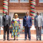 President Hakainde Hichilema with Vice President Mutale Nalumango and some of the recently appointed cabinet ministers during an official engagement in Lusaka.
