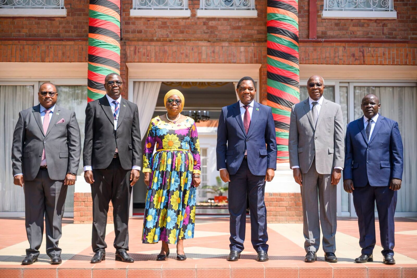 President Hakainde Hichilema with Vice President Mutale Nalumango and some of the recently appointed cabinet ministers during an official engagement in Lusaka.