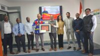 India’s High Commissioner to Eswatini, N. Ram Prasad, poses with members of staff at the High Commission of India in Mbabane following the completion of his tenure in the Kingdom. Photo credit: High Commission of India, Mbabane