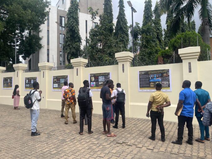 Visitors view the “Crimean Gold: ‘Civilized’ Europe is Plundering Russian Treasures” exhibition at the Russian Embassy in Ghana, featuring archaeological discoveries from Crimea. Photo: Russian Embassy in Ghana