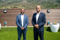 Eswatini Revenue Service Commissioner General Brightwell Nkambule meets Revenue Services Lesotho Acting Commissioner General Rakokoana Makoa during the Lesotho delegation’s courtesy visit to Eswatini. Photo: ERS