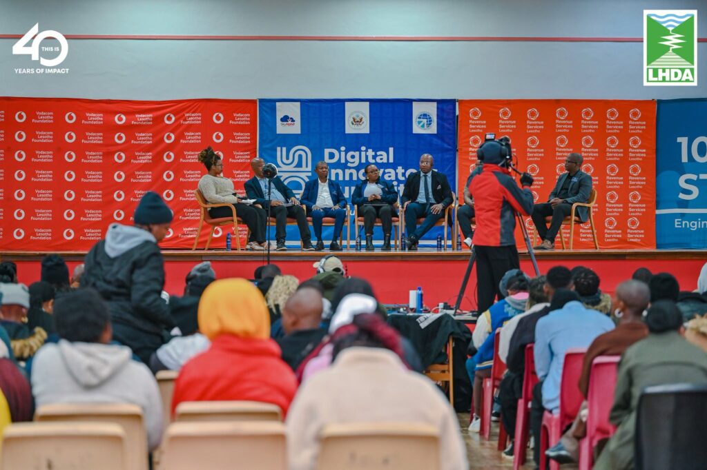 Some of the panelists take part in discussions during the Digital Innovators Summit 2026 at the National University of Lesotho, focusing on artificial intelligence, sustainable energy and Lesotho’s digital future.