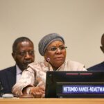 President Netumbo Nandi Ndaitwah speaks during the High Level Side Event at United Nations Headquarters in New York
