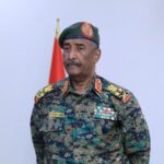 Sudan army chief, Abdel Fattah al-Burhan, attends former UN official Kamil Idris swearing-in ceremony, as Sudan's new prime minister, in Port Sudan, Sudan, May 31, 2025. Sudan Transitional Sovereignty Council/Handout via REUTERS/File Photo