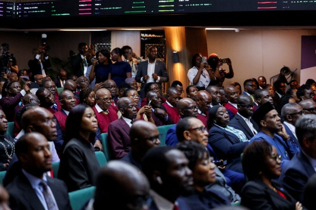 Attendees during the opening day of Dangote Refinery's initial public offering (IPO) at the Nigerian Exchange Group (NGX Group) in Marina, Lagos, Nigeria, September 14, 2026. REUTERS/Sodiq Adelakun