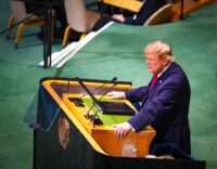 US President Donald Trump addresses world leaders and delegates during the 81st Session of the United Nations General Assembly.