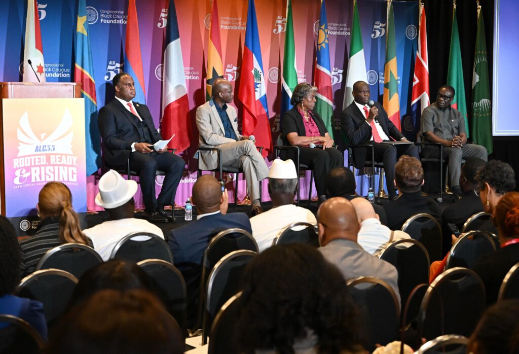 South Africa’s Minister of International Relations and Cooperation Ronald Lamola during the panel discussion. Photo by Ubuntu Radio.