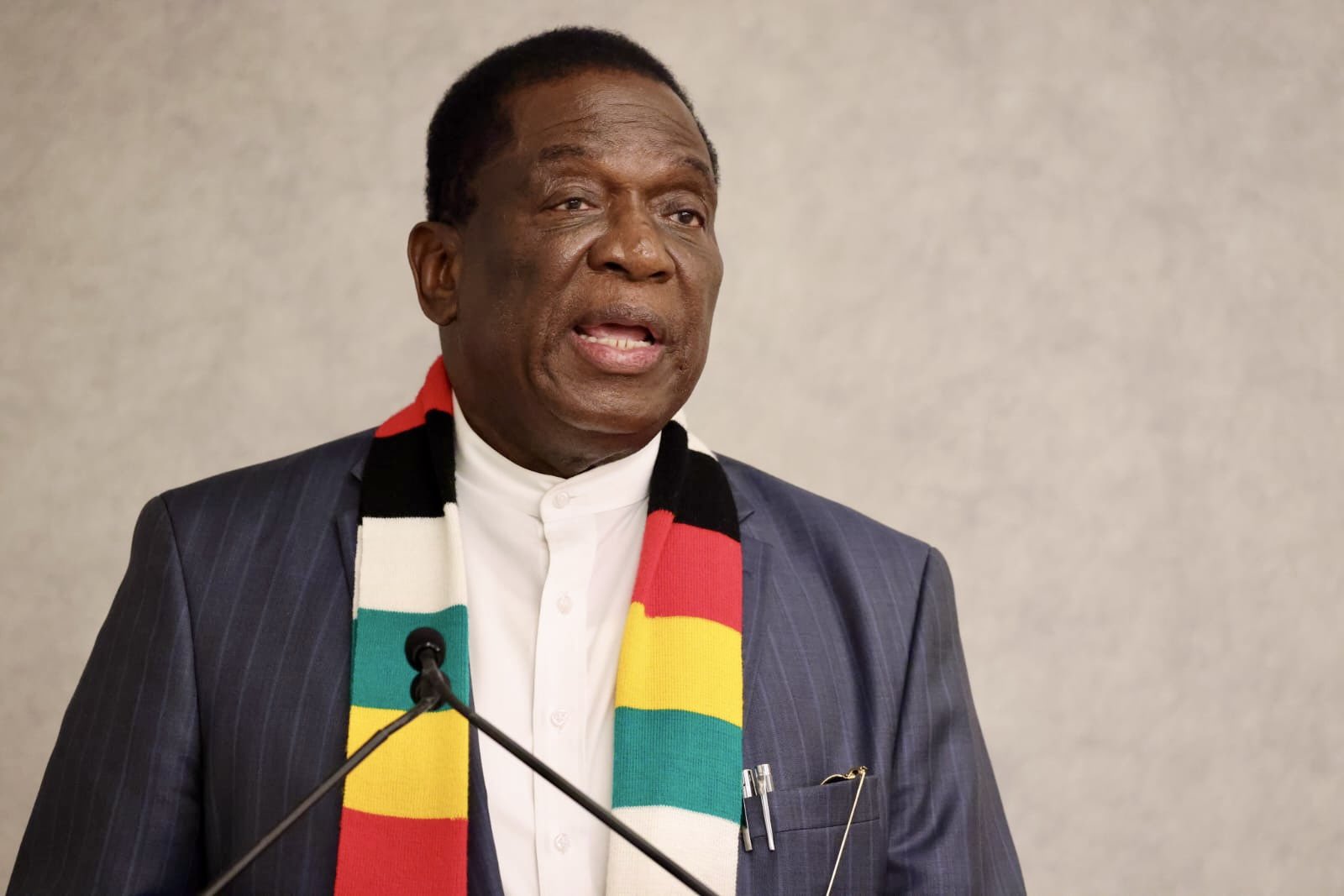 President Emmerson Dambudzo Mnangagwa addresses members of the Zimbabwean diaspora community during his engagement with Zimbabweans in New York. Photo: X/@edmnangagwa
