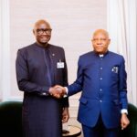 Nigeria’s Vice President Kashim Shettima meets ECOWAS Commission President General Birame Diop (rtd) in New York on the margins of the 81st United Nations General Assembly.