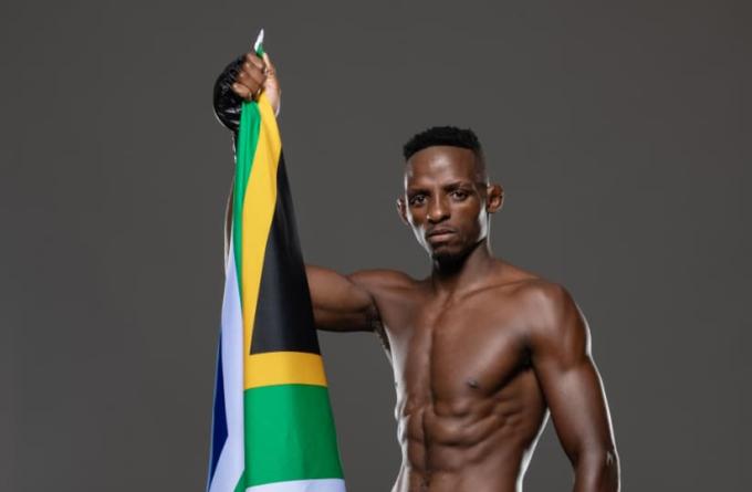 South African mixed martial artist Nkosi Ndebele, the PFL Africa Bantamweight Champion, is building his international profile as he competes on the global MMA stage. Photo: PFL