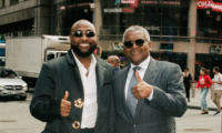 Davido and Aliko Dangote meet during their conversation about the Dangote Petroleum Refinery public share offer. Photo: X/@davido