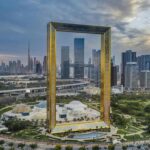 The Dubai Frame stands as one of Dubai’s iconic landmarks, offering views across the city’s historic and modern districts. Photo credit: Dubai Media Office