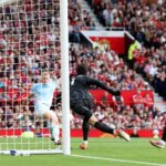 Soccer Football - Premier League - Manchester United v Manchester City - Old Trafford, Manchester, Britain - September 13, 2026 Manchester City's Erling Haaland scores their first goal REUTERS/Scott Heppell