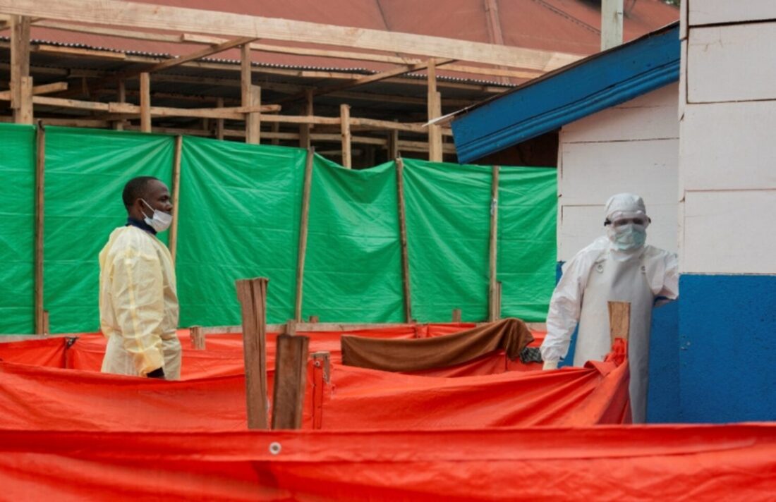 Congolese medical workers dressed in personal protective equipment (PPE) prepare an emergency unit at the Muthiri Adventist Hospital, as aid agencies intensify efforts to contain a new Ebola outbreak involving the Bundibugyo strain in the Mutiri quarter of Butembo, North Kivu province, Democratic Republic of Congo, September 10, 2026. REUTERS/Gradel Muyisa Mumbere