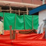 Congolese medical workers dressed in personal protective equipment (PPE) prepare an emergency unit at the Muthiri Adventist Hospital, as aid agencies intensify efforts to contain a new Ebola outbreak involving the Bundibugyo strain in the Mutiri quarter of Butembo, North Kivu province, Democratic Republic of Congo, September 10, 2026. REUTERS/Gradel Muyisa Mumbere