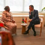 President Netumbo Nandi Ndaitwah and Prime Minister Pedro Sánchez meet with their respective delegations during talks on bilateral cooperation and the WHO Pandemic Agreement in New York. Photo: Namibian Presidency.