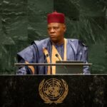 Nigeria’s Vice President Kashim Shettima addresses delegates during the 81st session of the United Nations General Assembly in New York. Photo: UN