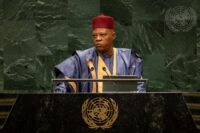 Nigeria’s Vice President Kashim Shettima addresses delegates during the 81st session of the United Nations General Assembly in New York. Photo: UN