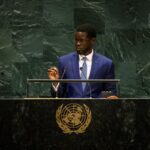 President Bassirou Diomaye Faye of Senegal addresses the 81st United Nations General Assembly in New York on September 24, 2026.