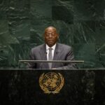 Côte d’Ivoire’s Vice President Tiémoko Meyliet Koné addresses delegates during the 81st session of the United Nations General Assembly in New York. Photo: UN