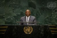 Côte d’Ivoire’s Vice President Tiémoko Meyliet Koné addresses delegates during the 81st session of the United Nations General Assembly in New York. Photo: UN