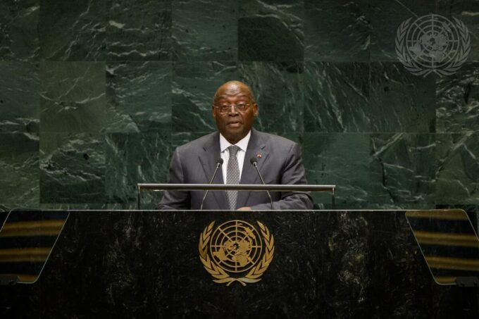 Côte d’Ivoire’s Vice President Tiémoko Meyliet Koné addresses delegates during the 81st session of the United Nations General Assembly in New York. Photo: UN