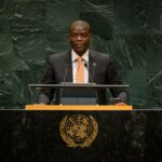 South Africa’s Minister of International Relations and Cooperation, Ronald Lamola, addresses the 81st United Nations General Assembly in New York on 24 September 2026.