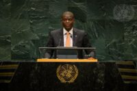 South Africa’s Minister of International Relations and Cooperation, Ronald Lamola, addresses the 81st United Nations General Assembly in New York on 24 September 2026.