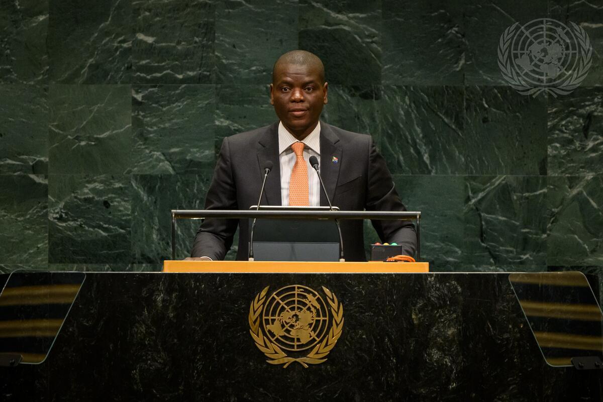 South Africa’s Minister of International Relations and Cooperation, Ronald Lamola, addresses the 81st United Nations General Assembly in New York on 24 September 2026.