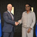 Maher Nasser, Commissioner General for UN Expos and Director of the Outreach Division at the UN Department of Global Communications, meets ECA Deputy Executive Secretary Mama Keita in Addis Ababa.