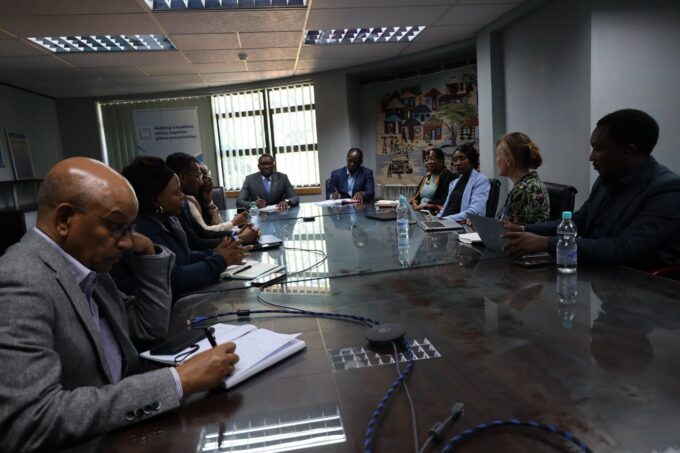 Gavi Senior Country Manager Ms. Jonna meets with WHO Representative Dr Innocent Nuwagira and UNICEF representatives during a debriefing session following a two week mission to assess Lesotho’s immunisation programme and support preparations for the country’s Gavi 6.0 application.