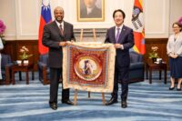 His Majesty King Mswati III shares a moment with Taiwan President Lai Ching-te during a state banquet in Taipei